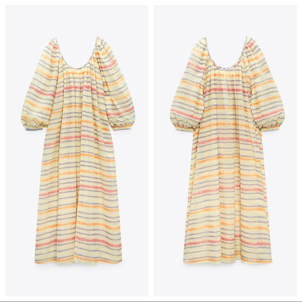 ZARA‎ Tie Dye Oversized Dress Tunic Size Medium